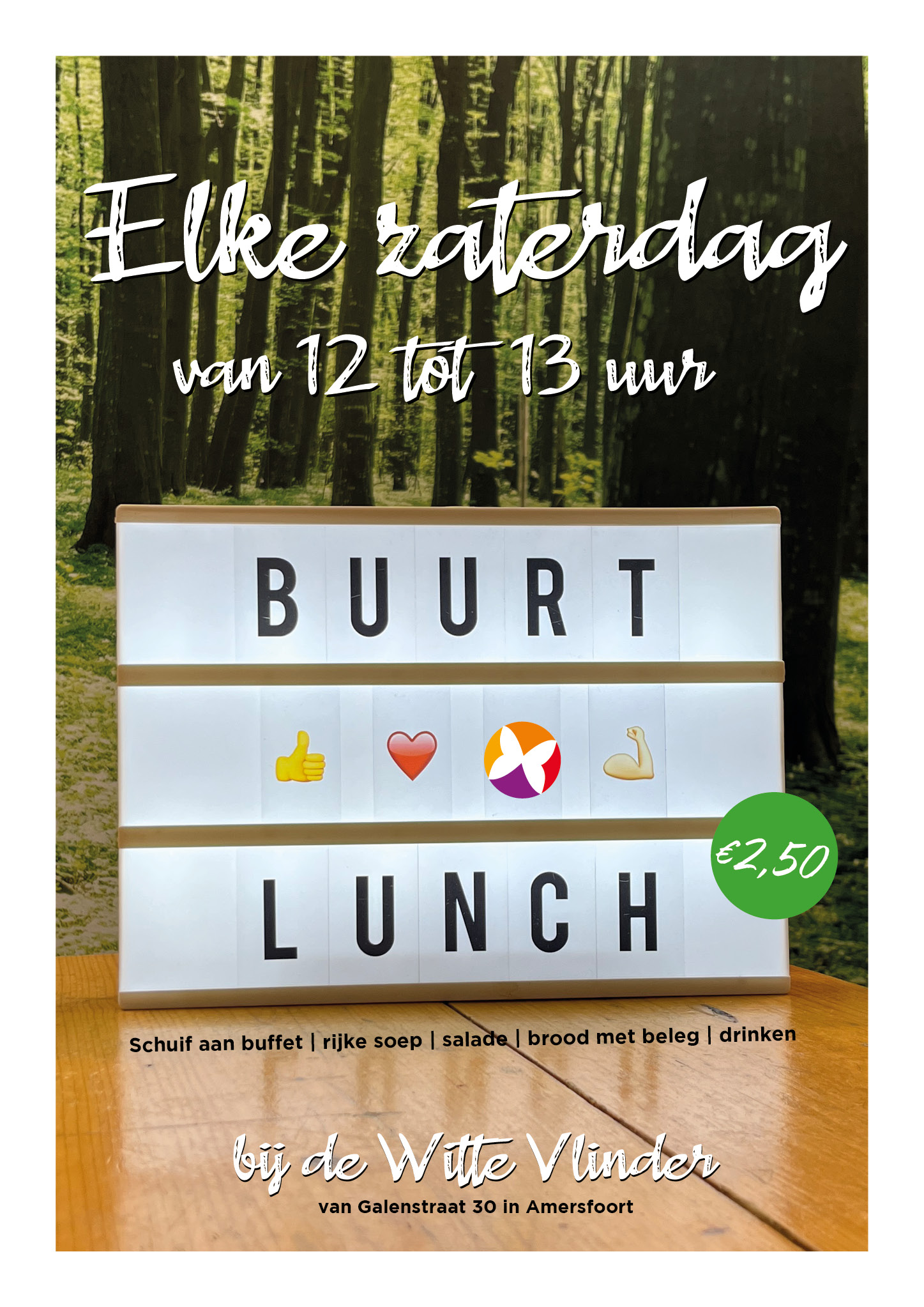 Buurtlunch elke za - poster